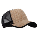 5 Panel Faux Jute High Profile Straw Trucker Cap