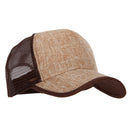 5 Panel Faux Jute High Profile Straw Trucker Cap