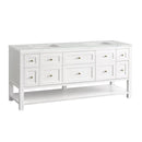 James Martin Breckenridge 72" Double Bathroom Vanity, Bright White