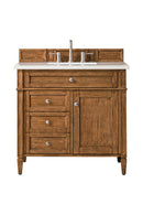 James Martin Brittany 36" Single Bathroom Vanity, Saddle Brown