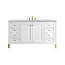 James Martin Chicago 60" Single Bathroom Vanity, Glossy White