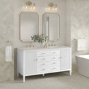 James Martin Myrrin 60" Double Bathroom Vanity, Bright White