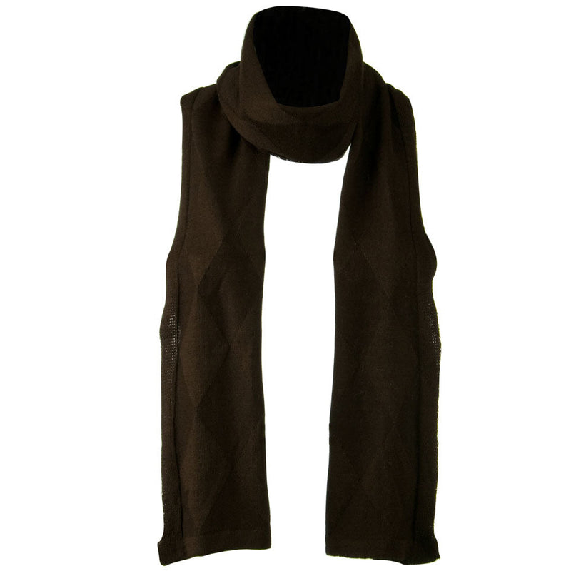 Flat Knit Solid Argyle Muffler