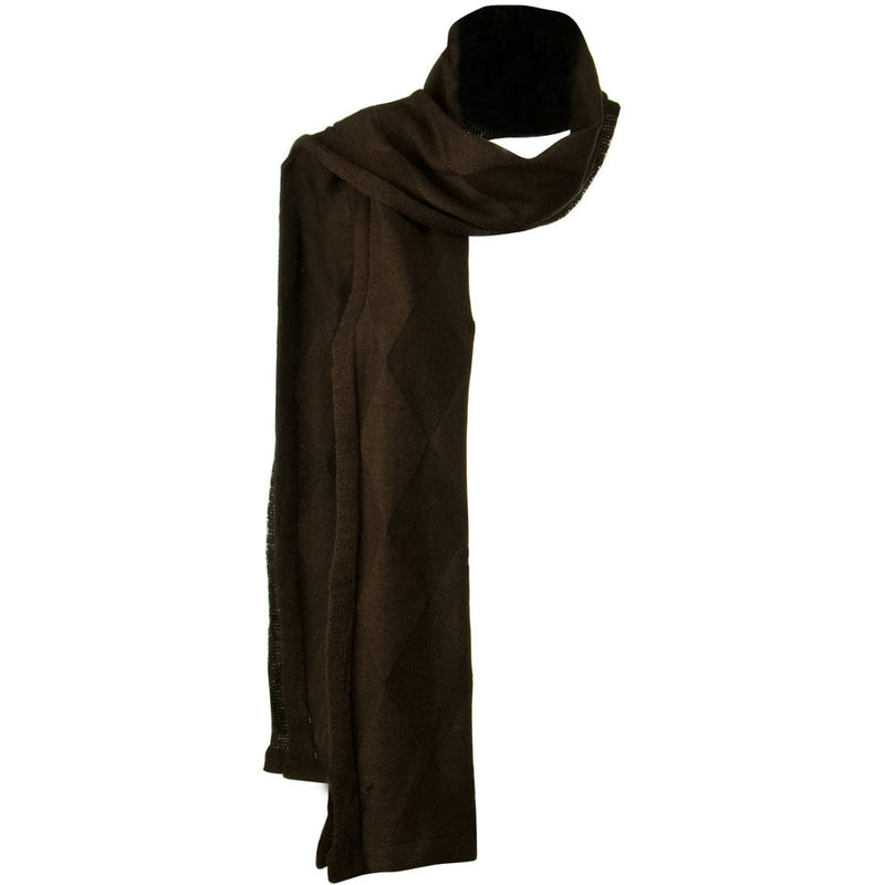 Flat Knit Solid Argyle Muffler