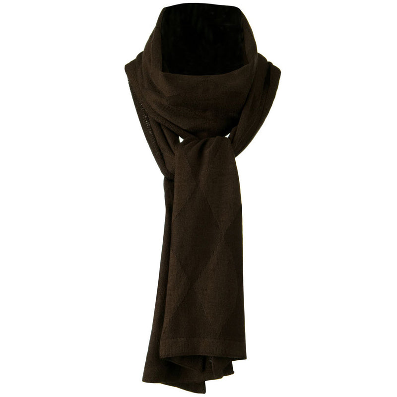 Flat Knit Solid Argyle Muffler