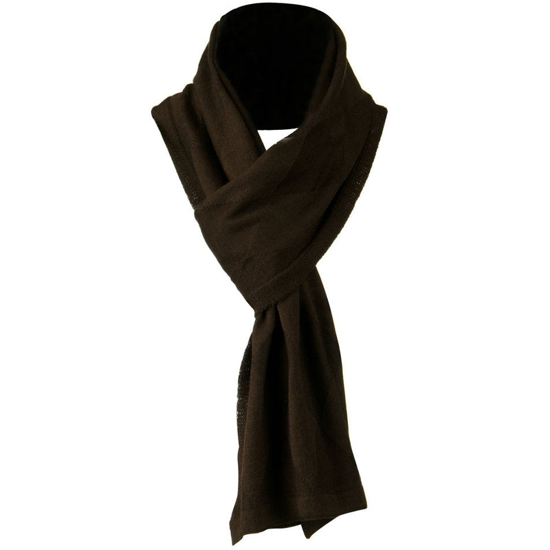 Flat Knit Solid Argyle Muffler