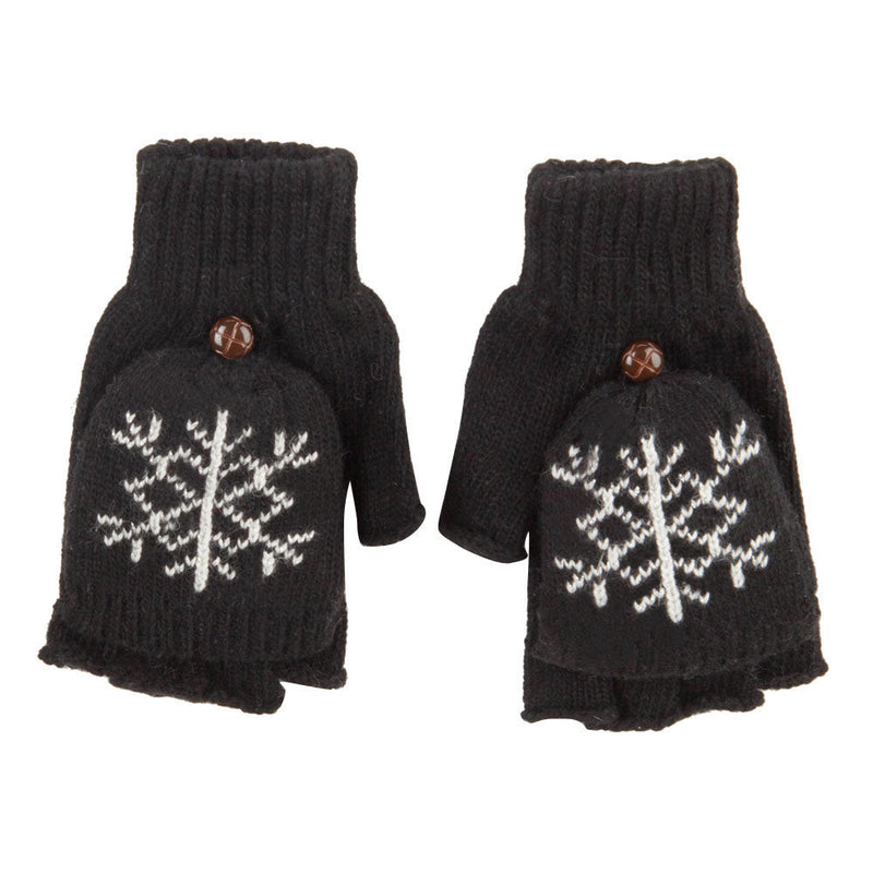Women's Snowflake Flip Top Mitt Glove