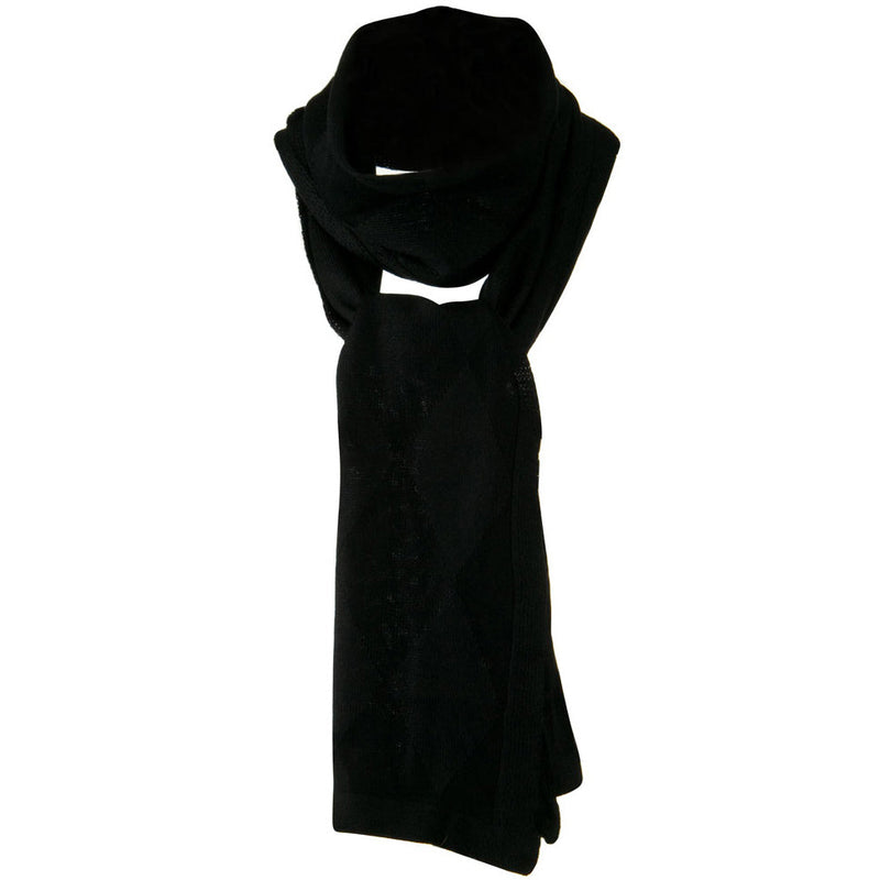 Flat Knit Solid Argyle Muffler