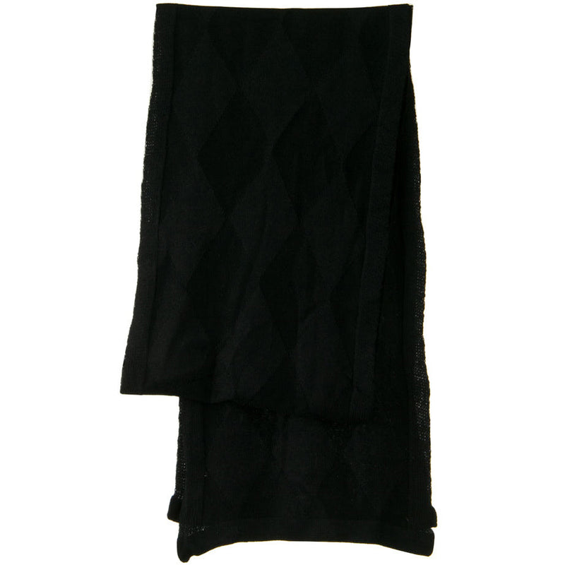 Flat Knit Solid Argyle Muffler