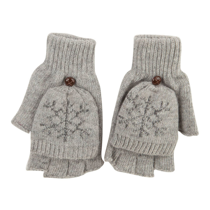 Women's Snowflake Flip Top Mitt Glove
