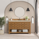 James Martin Malibu 60" Single Bathroom Vanity, Amber Birch