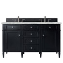 James Martin Brittany 60" Double Bathroom Vanity, Black Onyx