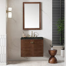 James Martin Amberly 30" Dual Mount Single Bathroom Vanity, Mid-Century Walnut