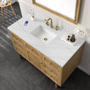 James Martin Laurent 48" Dual Mount Single Bathroom Vanity, Light Natural Oak