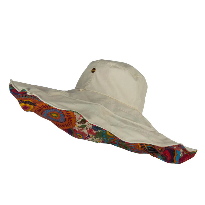 Floral Lining Crushable Wired Hat