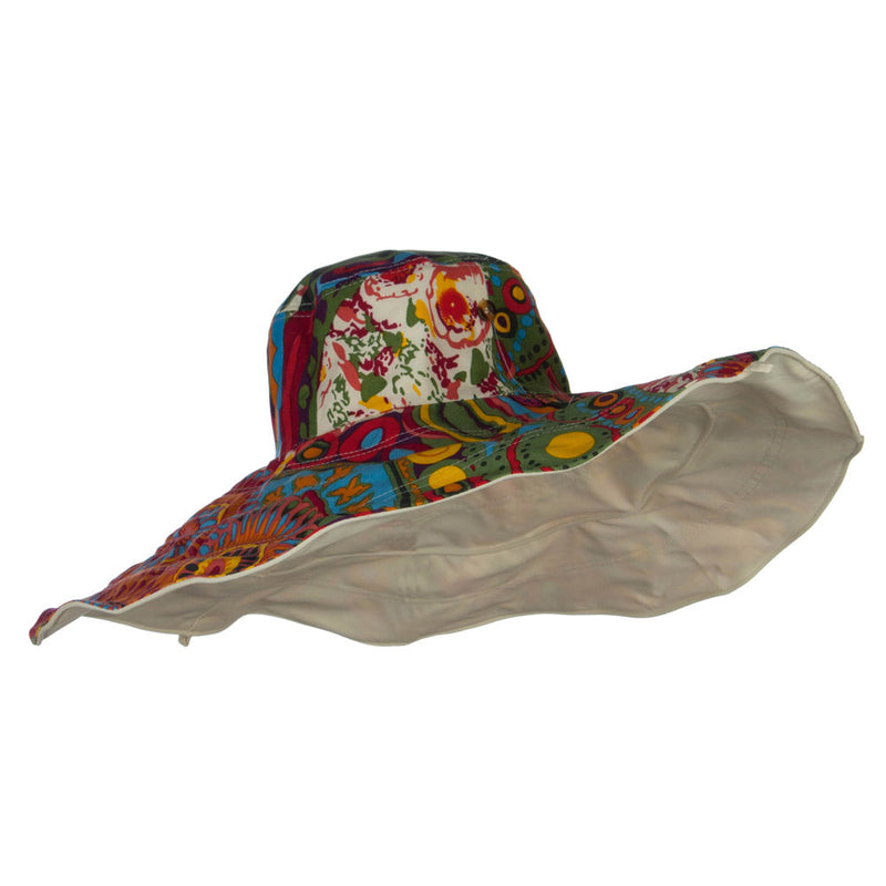 Floral Lining Crushable Wired Hat