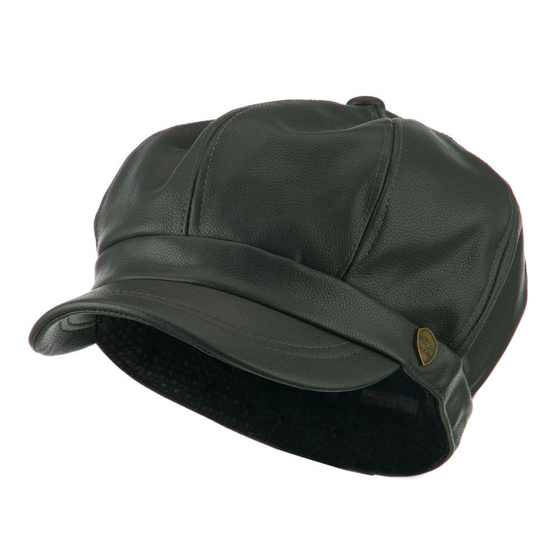 Faux Leather Spitfire Hat