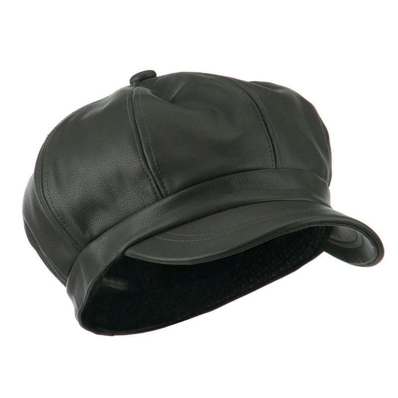 Faux Leather Spitfire Hat