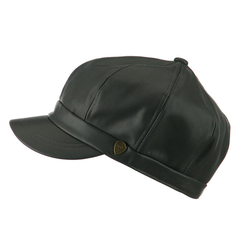 Faux Leather Spitfire Hat