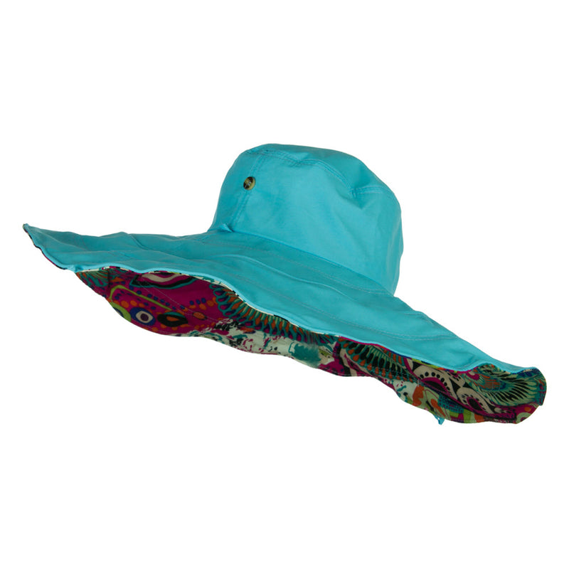 Floral Lining Crushable Wired Hat