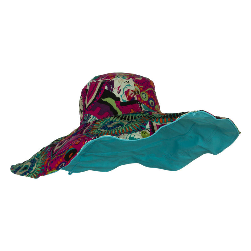Floral Lining Crushable Wired Hat