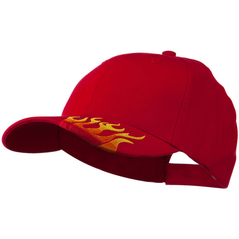 Brushed Cotton Embroidered Flame Logo Cap