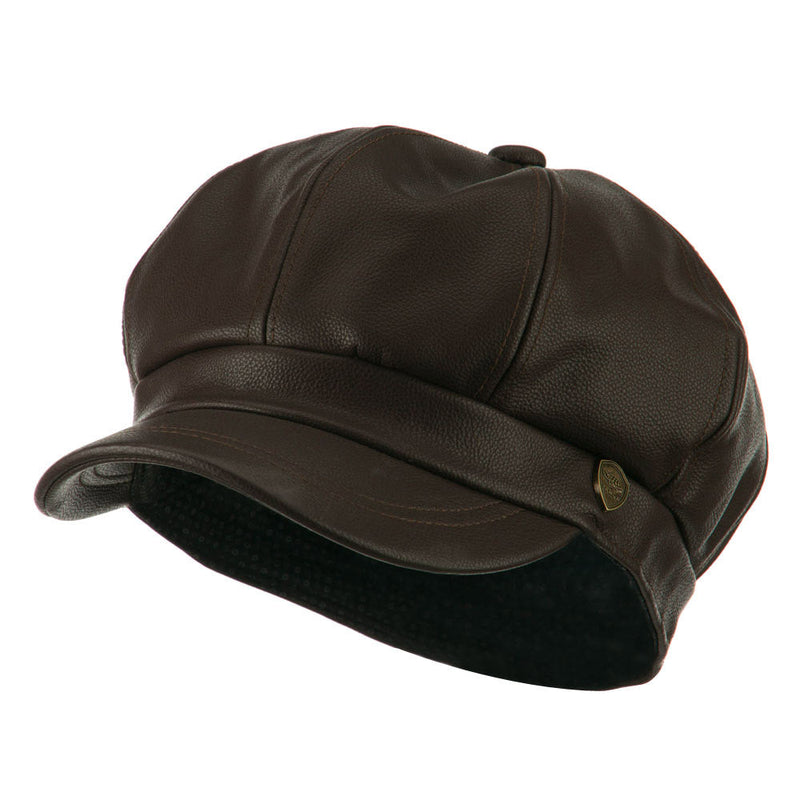 Faux Leather Spitfire Hat