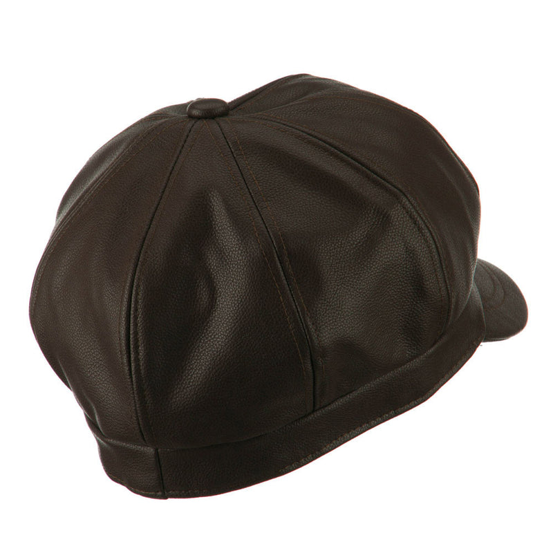 Faux Leather Spitfire Hat