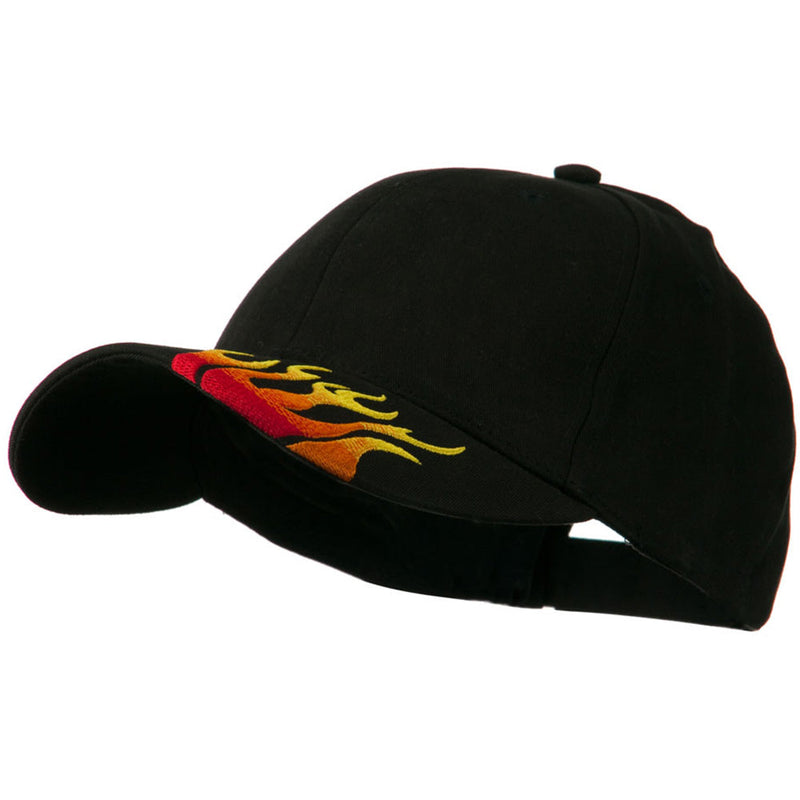 Brushed Cotton Embroidered Flame Logo Cap