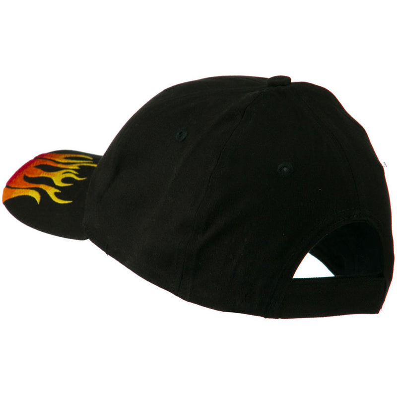Brushed Cotton Embroidered Flame Logo Cap