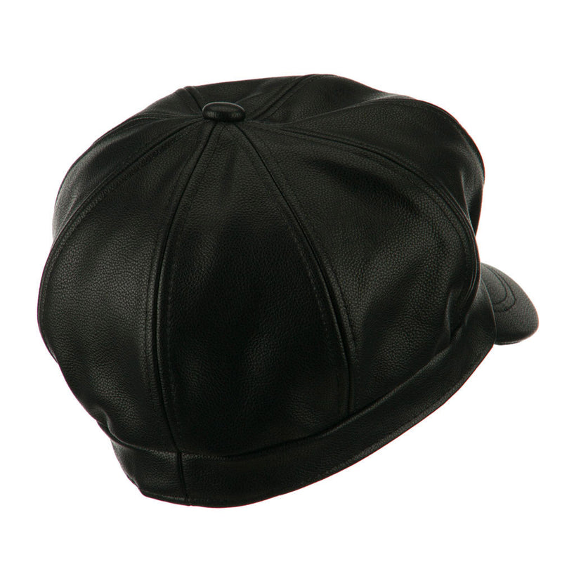 Faux Leather Spitfire Hat