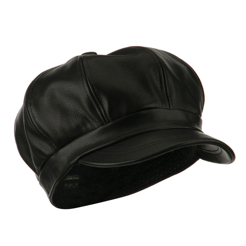 Faux Leather Spitfire Hat