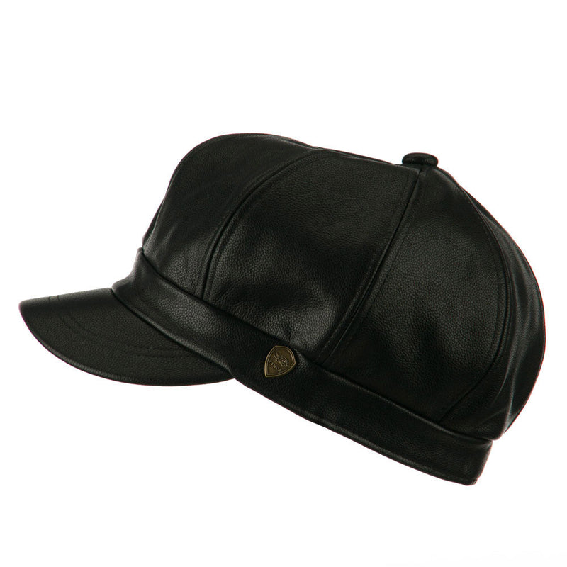 Faux Leather Spitfire Hat