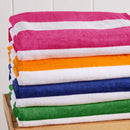 Cotton Velour Cabana Stripe Beach Towel - Novia Collection by Great Bay Home