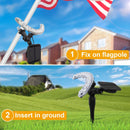 Flag Pole Light Outdoor Solar Flagpole Light House Mount with Adjustable 180° Direction, 360lm Brightness, IP65 Waterproof for 1''-1.5" Poles