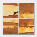 Flame Flower Matte Ceramic Tiles 6x6
