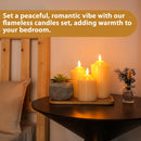 4/5/6inch High 3D Flameless Candles (Set of 3)