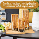 6/8/10inch High Battery Glass Decorative Lights（Set of 3） by JHY DESIGN