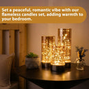 6/8/10inch High Battery Glass Decorative Lights（Set of 3） by JHY DESIGN