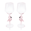 3D Flamingo Wine Glass by Jersey Art Glass