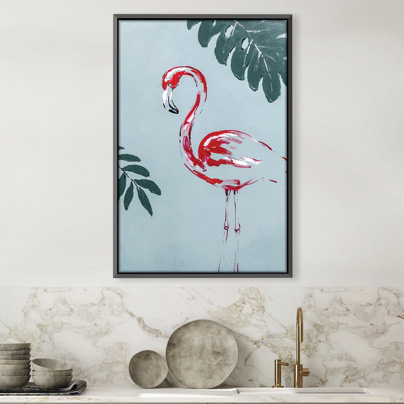 Flamingo Outline Oil Painting