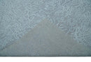 Flatwoven 8x10 Hand Made Silver Modern Minimalist Art Silk and Wool Rug by The Rug Decor