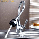 GobekUsa Brass Kitchen Mixer Faucet Single Hole Hot Cold Water Tap