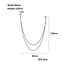 GobekUsa Flexible Leather Belt LED Chandelier Light