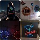 Flexible neon light el wire set for car and bedroom decor by Decorbites