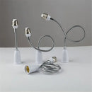 Flexible white & gold e27 base extension adaptor living room lamp accessory by Decorbites