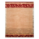 8' x 10' Hand Knotted Superfine Wool & Silk Tibetan Oriental Area Rug Tan