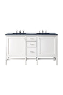 James Martin Addison 60" Double Bathroom Vanity, Glossy White