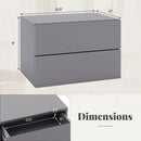 Floating Nightstand with Drawers and Storage Shelf by LJGDeals