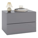Floating Nightstand with Drawers and Storage Shelf by LJGDeals